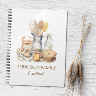 Küchenbackutensilien Familienrezept Notizblock