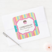 Kuchenbälle - Verpackungsaufkleber Quadratischer Aufkleber (Umschlag)