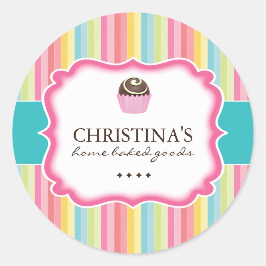 Kuchenbälle - Verpackungsaufkleber Runder Aufkleber (Vorderseite)
