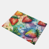 Küchenbodenmatte Erdbeeren Fußmatte (Schrägansicht)