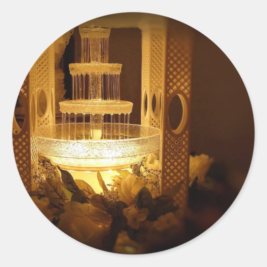 Kuchenbrunnen Runder Aufkleber (Vorderseite)