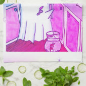 Küchenchef Kurt Küchentuch - Cute Ghost mit Regenb (Gefaltet)