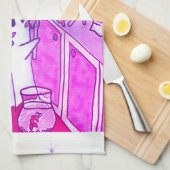 Küchenchef Kurt Küchentuch - Cute Ghost mit Regenb (Viertel Falte)