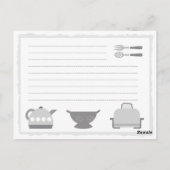 Küchenclub Postcard (oder Rezept Card) Postkarte (Rückseite)