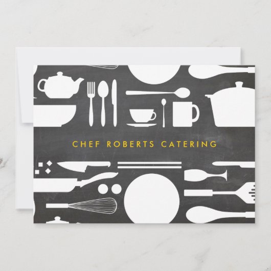 KüchenCollage auf Chalkboard Hintergrundnotecard Mitteilungskarte (Vorderseite)