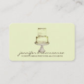 Kuchendekor Einfache Konditorei gelb Visitenkarte (Vorderseite)