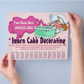 Kuchendekoration. Backen. Klassen. Lehren Flyer (Hand)