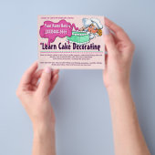 Kuchendekoration. Backen. Klassen. Lehren Flyer (Gruppe)