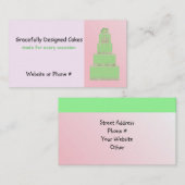 Kuchendekoration/Backen Visitenkarte (Vorne/Hinten)