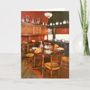 Küchendesign in den 1950ern feiertagskarte