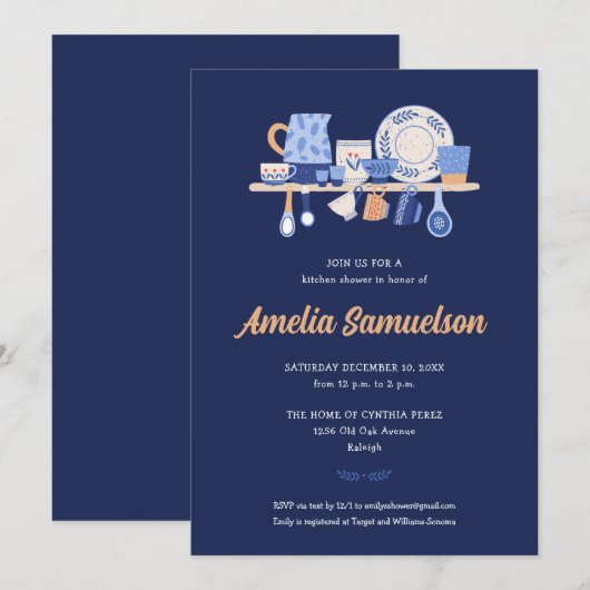 Küchendusche Einladung (Vorne/Hinten)