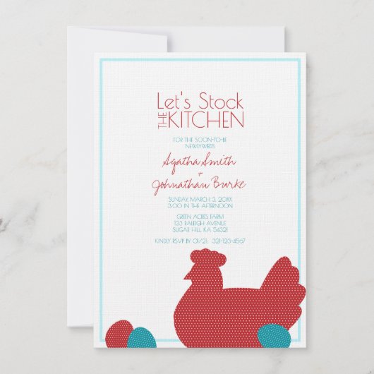 KÜCHENE Pärchen duschen Einladung (Vorderseite)