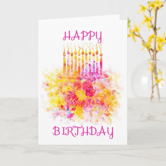 Kuchenexplosion Karte (Gelbe Blume)