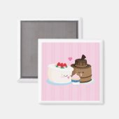 Kuchenfamilie Magnet (Vorderseite/Rückseite)