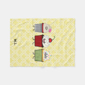 Kuchenfamilien-Zuckerguss besprüht Kirschkuchen Fleecedecke (Vorderseite (Horizontal))