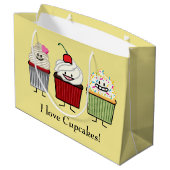 Kuchenfamilien-Zuckerguss besprüht Kirschkuchen Große Geschenktüte (Rückseite Schrägansicht)