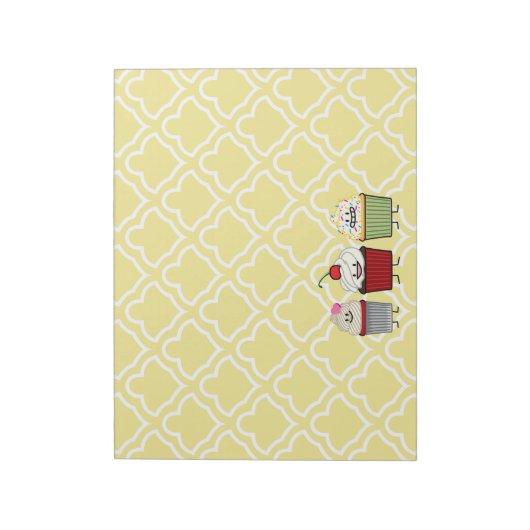 Kuchenfamilien-Zuckerguss besprüht Kirschkuchen Notizblock (Rotiert)