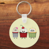 Kuchenfamilien-Zuckerguss besprüht Kirschkuchen Schlüsselanhänger (Vorderseite)