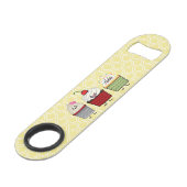 Kuchenfamilien-Zuckerguss besprüht Kirschkuchen Speedflaschenöffner (Vorderseite Schrägansicht)