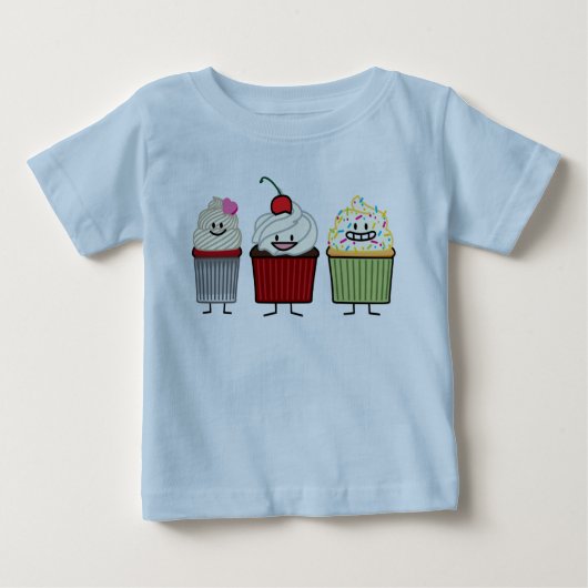 Kuchenfamilienzuckerglasur besprüht baby t-shirt (Vorderseite)