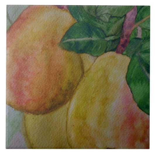 Küchenfliese mit ursprünglichem Aquarell Fliese (Vorderseite)