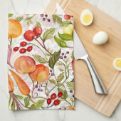 Küchengarten Ernte Wasserfarbe Obst & Gemüse Geschirrtuch (Viertel Falte)