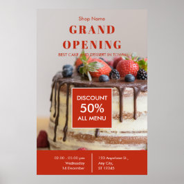 Kuchengebäck Kleine Unternehmen Große Eröffnungs-F Poster