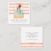 Kuchengebäck Koch Whimsisches Wasserfarbgebäck Quadratische Visitenkarte (Vorne/Hinten)