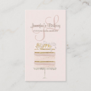 Kuchengebäck Konditorei Patisserie Glitzer rosa Visitenkarte