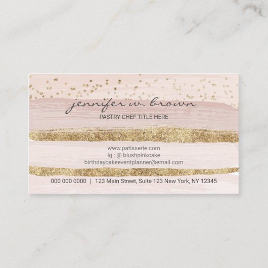 Kuchengebäck Konditorwaren Patisserie Visitenkarte (Rückseite)