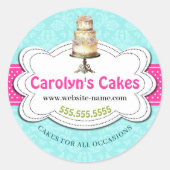 Kuchengebäck Runder Aufkleber (Vorderseite)