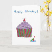 Kuchengeburtstagskarte Karte (Gelbe Blume)