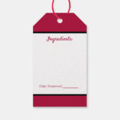 Küchengekochtes Apple Fruit-Geschenk-Tag Geschenkanhänger (Rückseite)