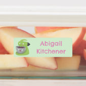 Küchengerät für Kuchenbacken Cartoon personalisier Etiketten (Befestigt)