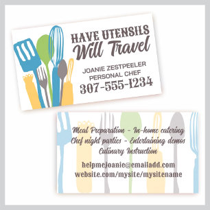 Küchengerät-Kochs-Catering-Geschäftskarte Visitenkarte