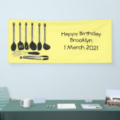 Küchengeräte-Cartoon-Abbildung Banner (Messe)