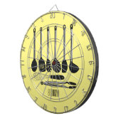 Küchengeräte-Cartoon-Abbildung Dartscheibe (Vorderseite rechts)