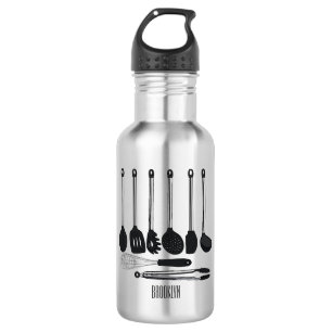 Küchengeräte-Cartoon-Abbildung Edelstahlflasche