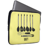 Küchengeräte-Cartoon-Abbildung Laptopschutzhülle (Vorne Rechts)