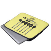 Küchengeräte-Cartoon-Abbildung Laptopschutzhülle (Vorne Knopf)