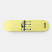 Küchengeräte-Cartoon-Abbildung Skateboard (Horizontal)