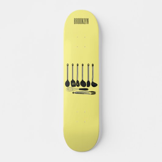 Küchengeräte-Cartoon-Abbildung Skateboard (Vorne)