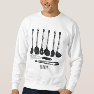 Küchengeräte-Cartoon-Abbildung Sweatshirt