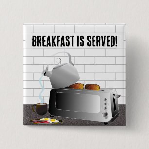 Küchengeräte Frühstück Lustig Button