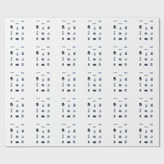 Küchengeräte Geschenkpapier (Flach)