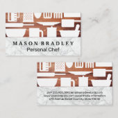 Küchengeräte | Marmor | Holzkappen Visitenkarte (Vorne/Hinten)