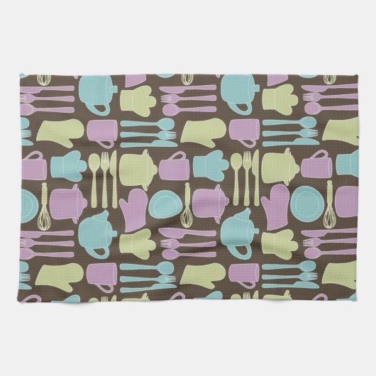 Küchengeräte Muster 2 Handtuch (Horizontal)