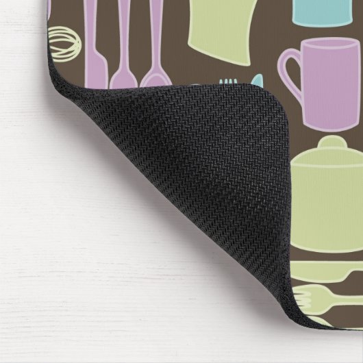 Küchengeräte Muster 2 Mousepad (Ecke)