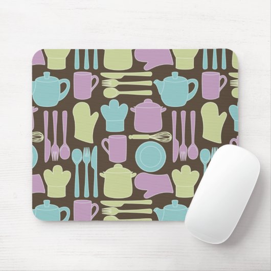 Küchengeräte Muster 2 Mousepad (Mit Mouse)