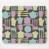 Küchengeräte Muster 2 Mousepad (Vorne)